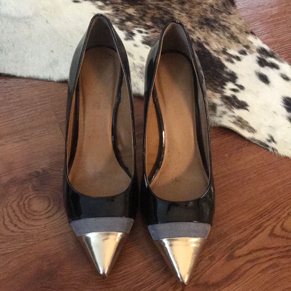 Black/Gold/Grey Heels